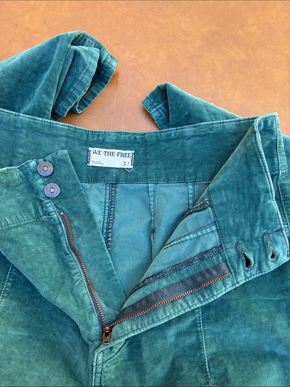 We The Free Jayde Cord Flares Corduroy Pants Free People Size 31 - Picture 9 of 14